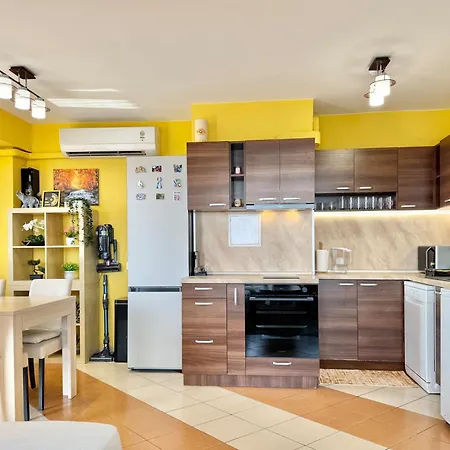 شقة Seasky Smarthome Penthouse For 6 Guests With Private Parking 5 Minutes аway From And Centre بورغاس