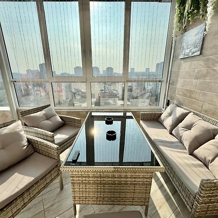 Seasky Smarthome Penthouse For 6 Guests With Private Parking 5 Minutes аway From And Centre شقة بورغاس