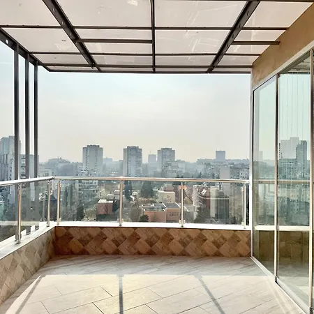 Seasky Smarthome Penthouse For 6 Guests With Private Parking 5 Minutes аway From And Centre بورغاس